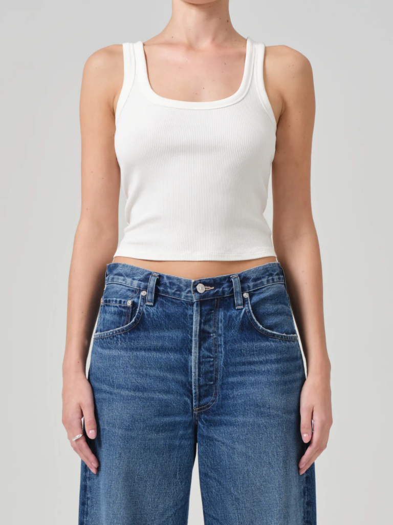 Faye Rib Tank in Pashmina