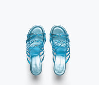 Pippa Heel in Blue Metallic
