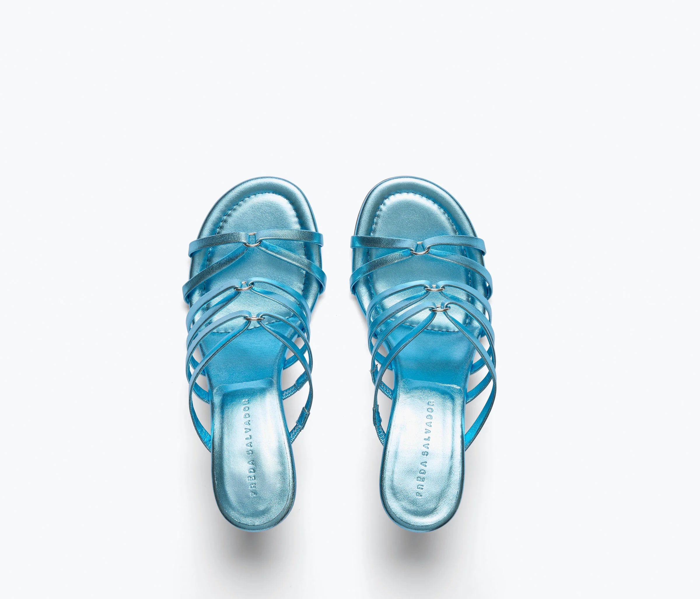 Pippa Heel in Blue Metallic