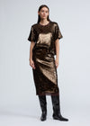 Lucy Sequin Skirt in Coffee