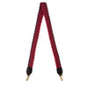 Braided Crossbody Strap in Red & Navy w/Black Tabs