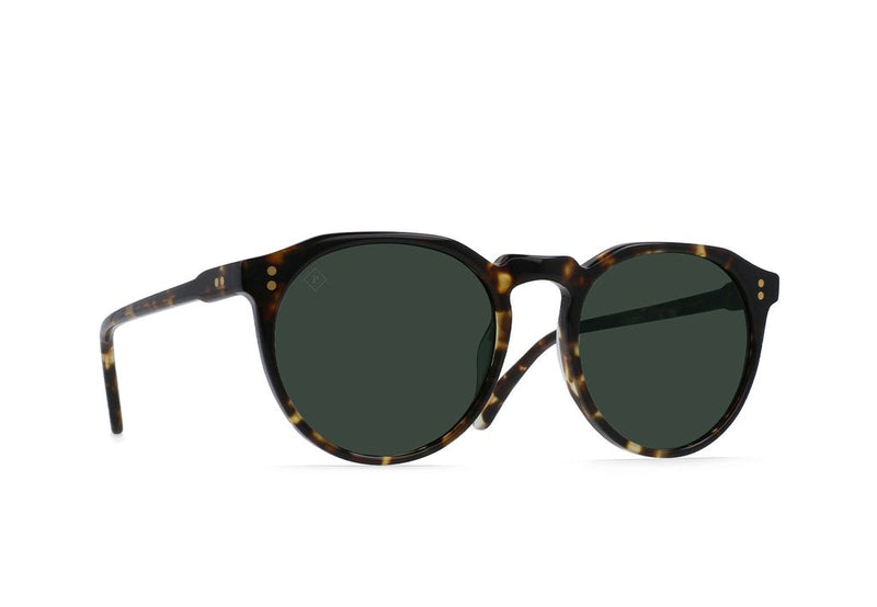 Remmy Sunglasses in Brindle Tortoise/Green Polarized - 49