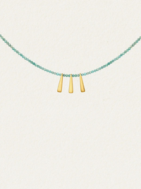 Naxos Necklace in Gold and Amazonite