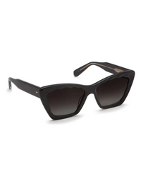 Brigitte Sunglasses in Black + Black & Crystal