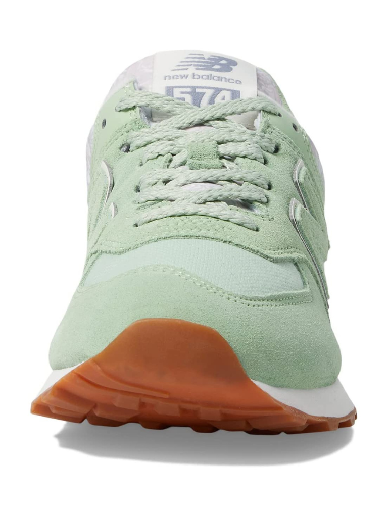New Balance 574 Sneaker in Green/White