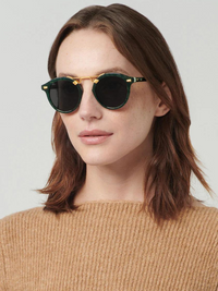 STL II Sunglasses in Grey Ivy 24K Polarized