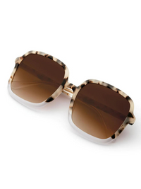 Margot Sunglasses in Matte Oyster to Crystal