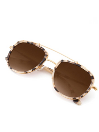 Breton Sunglasses in Matte Oyster 24K Polarized