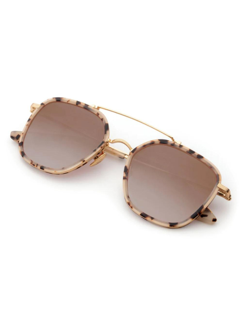 Austin Sunglasses in Matte Oyster 24K Titanium Mirrored