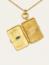 Meri Locket in Blue Sapphire/Gold