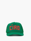 Trucker Hat in Green w/Red Ciao
