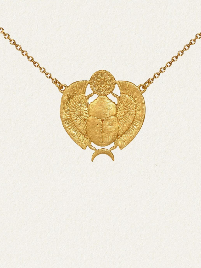 Scarab Necklace in Gold