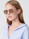 Austin Sunglasses in Matte Oyster 24K Titanium Mirrored